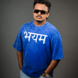 BHAYYAM - RAKSHASA / BLUE-AW (240 GSM Heavyweight Oversized Tee)